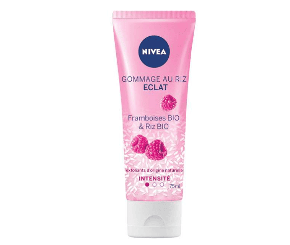 NIVEA Gommage aux éclats de Framboises Bio et au Riz Bio tube 75ml