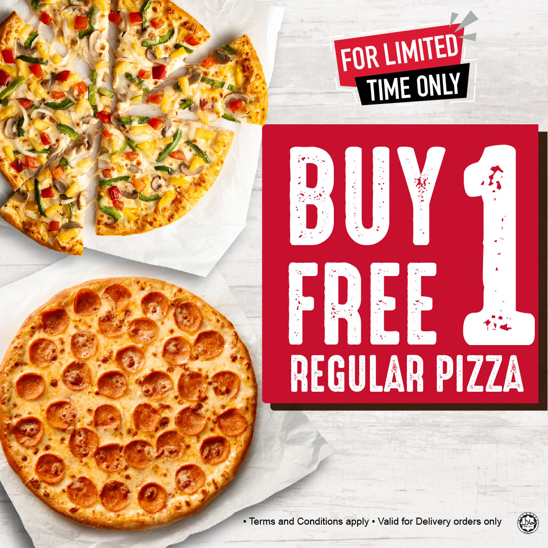 PAIR DEAL - 2 Medium Pizzas + 1 Bottle of Soda 1L